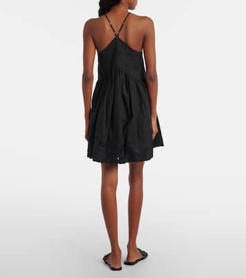 Besticktes Minikleid aus Baumwollpopeline | Juliet Dunn