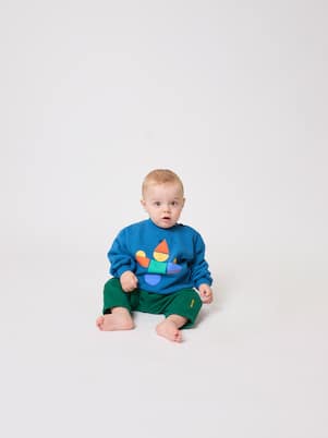 Baby printed cotton sweatshirt and sweatpants set | Bobo Choses