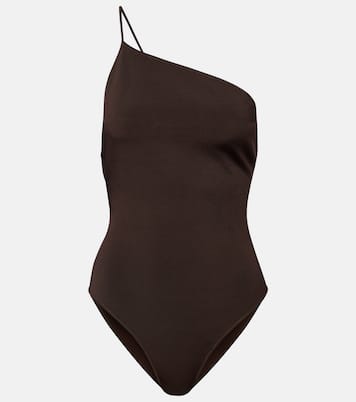 One-shoulder satin bodysuit | Saint Laurent