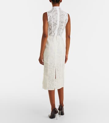 Robe corset en dentelle de coton mélangé à motif floral | Acne Studios