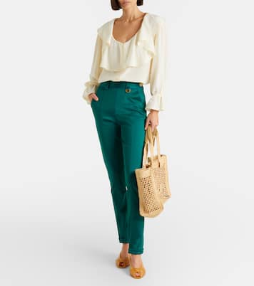 Tote Summer Banana Medium East-West de rafia | Chloé