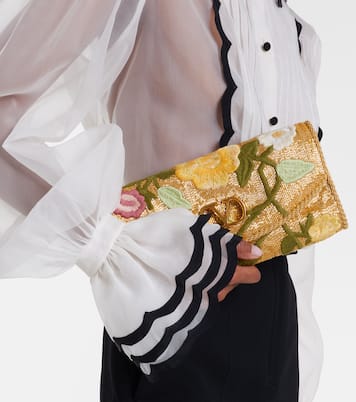 DeVain Small beaded floral shoulder bag | Valentino Garavani