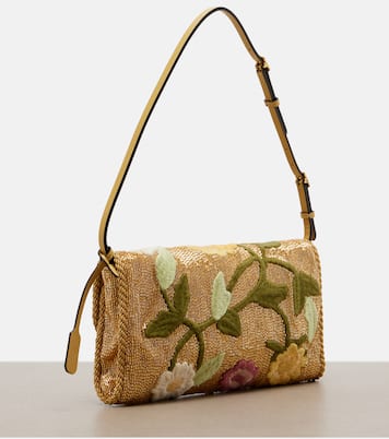DeVain Small beaded floral shoulder bag | Valentino Garavani