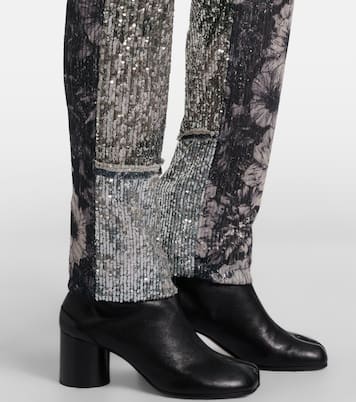 Sequined patchwork slim pants | Maison Margiela