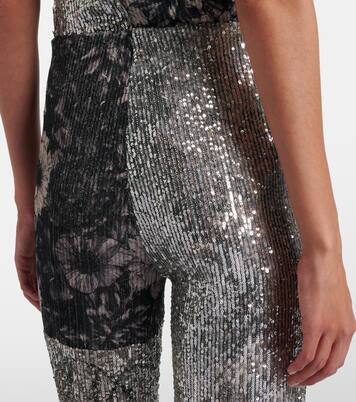 Sequined patchwork slim pants | Maison Margiela