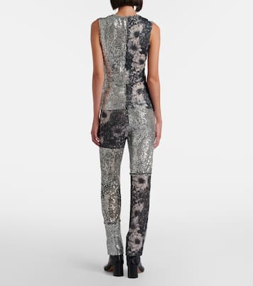 Sequined patchwork slim pants | Maison Margiela
