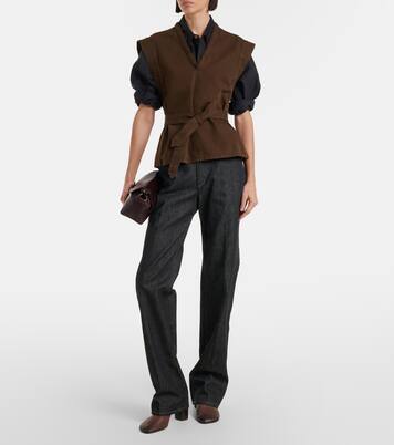 Gear Small leather shoulder bag | Lemaire