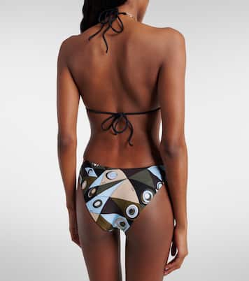 Occhi cutout halterneck swimsuit | Pucci