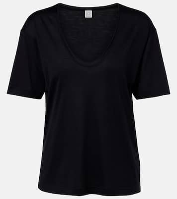 Cotton and silk jersey T-shirt | Toteme