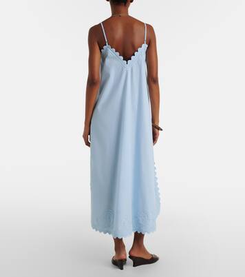 Abito midi in cotone con ricamo | Juliet Dunn