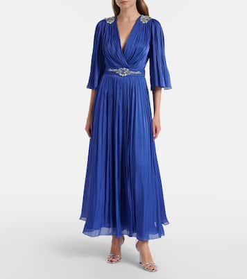 Verzierte Robe aus Lurex-Georgette | Costarellos