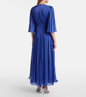 Verzierte Robe aus Lurex-Georgette | Costarellos