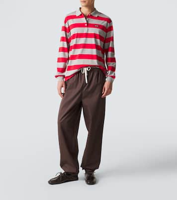 Cotton twill tapered pants | Miu Miu