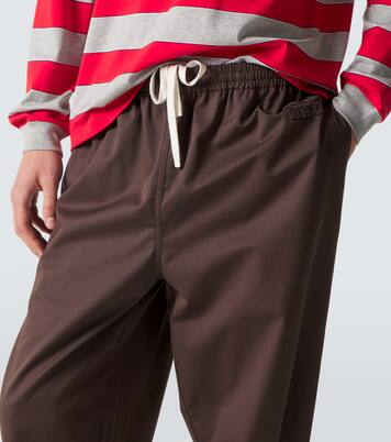 Cotton twill tapered pants | Miu Miu