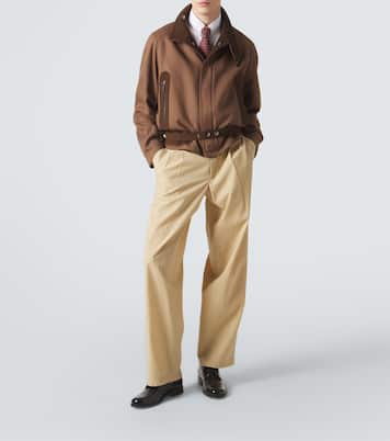 Archivio cotton-blend straight pants | Giorgio Armani