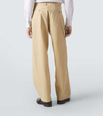 Archivio cotton-blend straight pants | Giorgio Armani