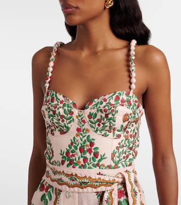 Combi-short Fruit Beauty Scarf en lin à fleurs | Farm Rio