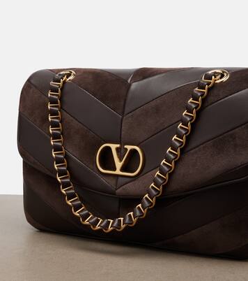 Djuna Medium chevron leather shoulder bag | Valentino Garavani