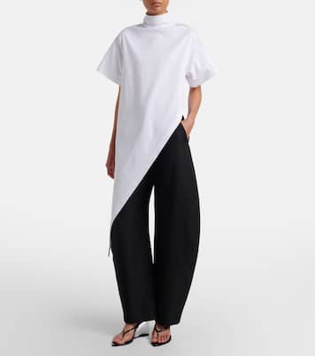 Asymmetric cotton jersey T-shirt | Alaïa