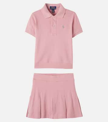 Set aus Polohemd und Rock aus Baumwoll-Piqué | Polo Ralph Lauren Kids