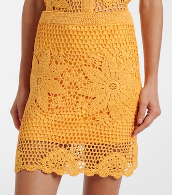 Agnes floral crochet cotton miniskirt | Simkhai