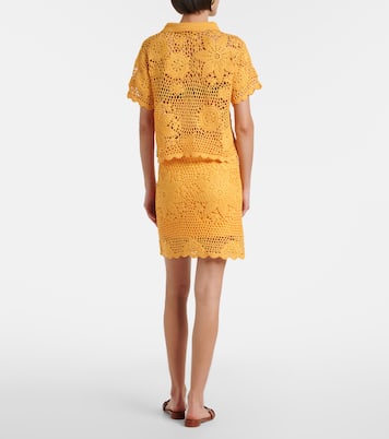 Agnes floral crochet cotton miniskirt | Simkhai