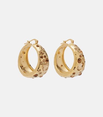 Crystal-embellished hoop earrings | Oscar de la Renta