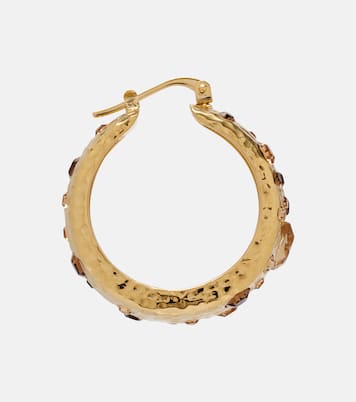 Crystal-embellished hoop earrings | Oscar de la Renta