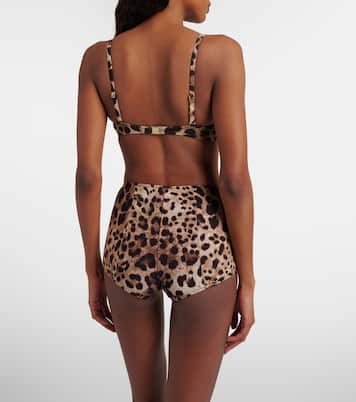 Culotte de bikini à motif léopard | Dolce&Gabbana