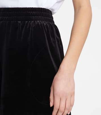 High-Rise Shorts aus Samt | Norma Kamali