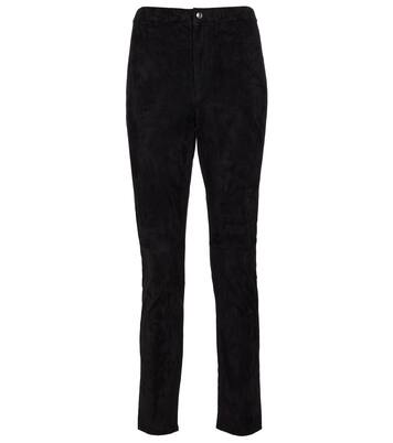 High-Rise-Hose Ajuliko aus Veloursleder | Isabel Marant