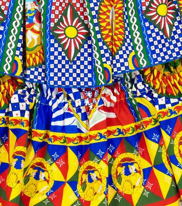 Printed cotton poplin top | Dolce&Gabbana Kids