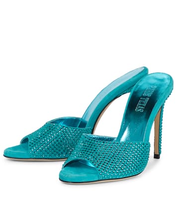 Pantoletten mit Kristallen | Paris Texas