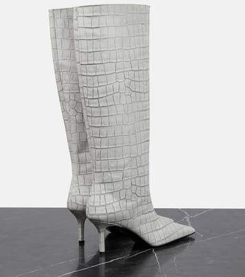 Botas altas de piel grabada | Acne Studios