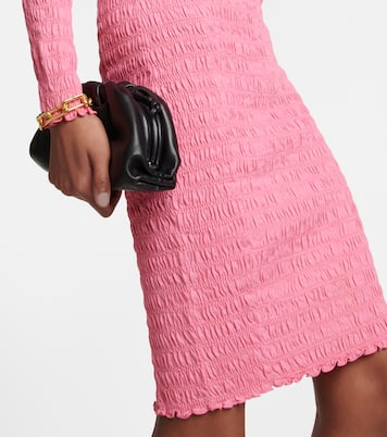 Miniabito in jersey di cotone a punto smock | Patou