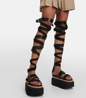 Sandalen aus Leder | Sacai