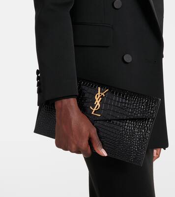 Uptown patent leather clutch | Saint Laurent