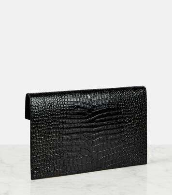 Uptown patent leather clutch | Saint Laurent