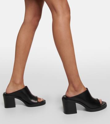 Leather mules | Miu Miu