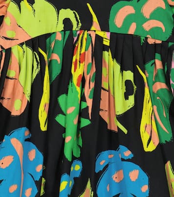 Printed puff-sleeve cotton dress | Stella McCartney Kids