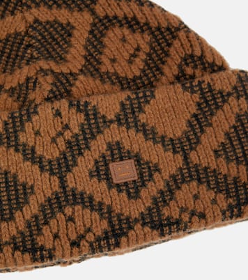Face Tiles cotton and wool beanie | Acne Studios