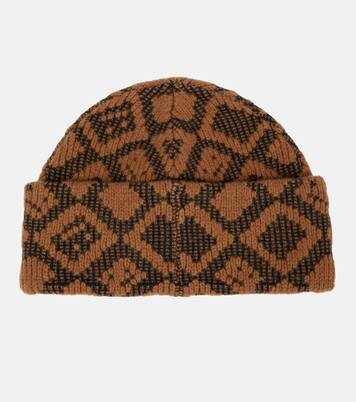 Face Tiles cotton and wool beanie | Acne Studios