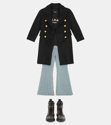 Wool and mohair coat | Balmain Kids
