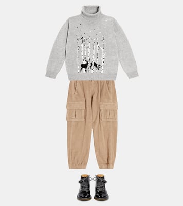 Cotton corduroy cargo pants | Il Gufo