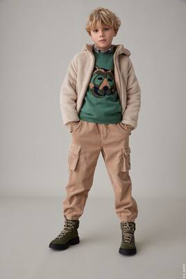 Cotton corduroy cargo pants | Il Gufo