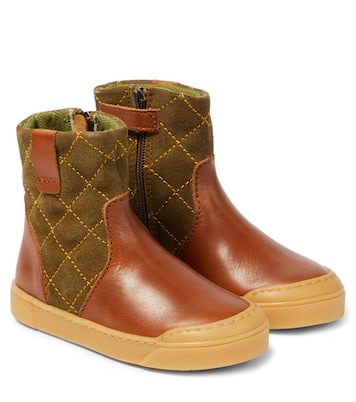Thor quilted leather and suede boots | Petit Nord