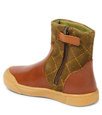 Thor quilted leather and suede boots | Petit Nord