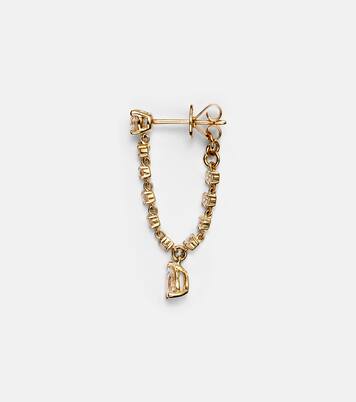 Olivia 18kt gold single earring with diamonds | Anita Ko