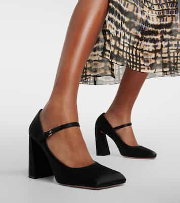 Pumps Charlotte 95 aus Satin | Amina Muaddi