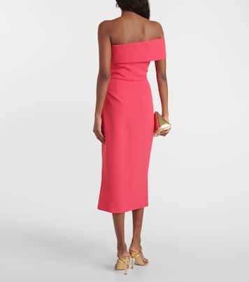 Robe midi Opal en crêpe | Safiyaa